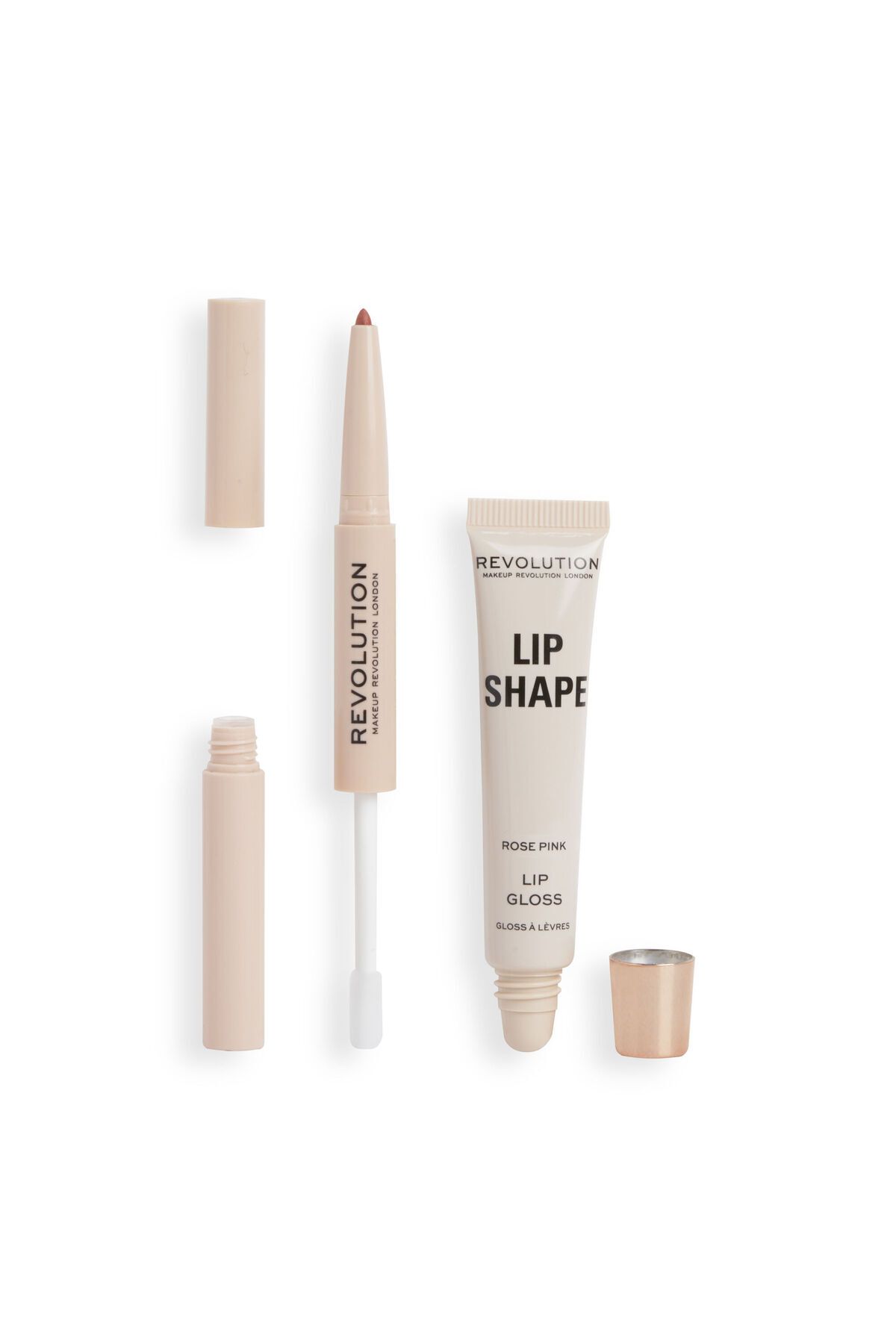Revolution-Lip Shape Lip Kit Rose Pink 1