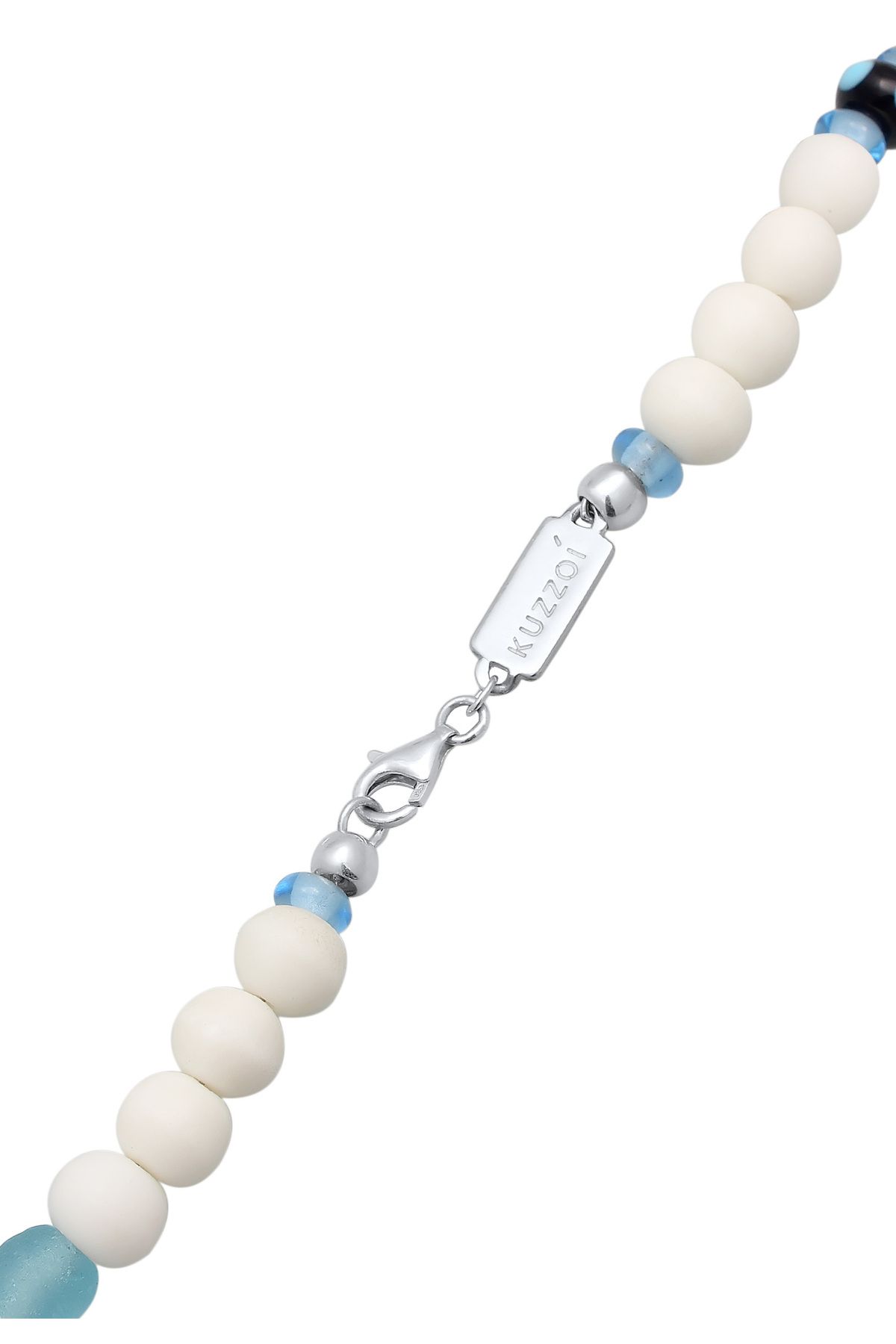 KUZZOI Halskette Smile Emoji Bead Glas Harz Perlen 925 Silber - Trendyol