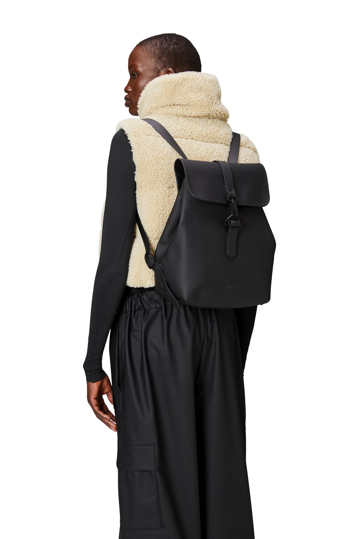 Rains backpack black discount