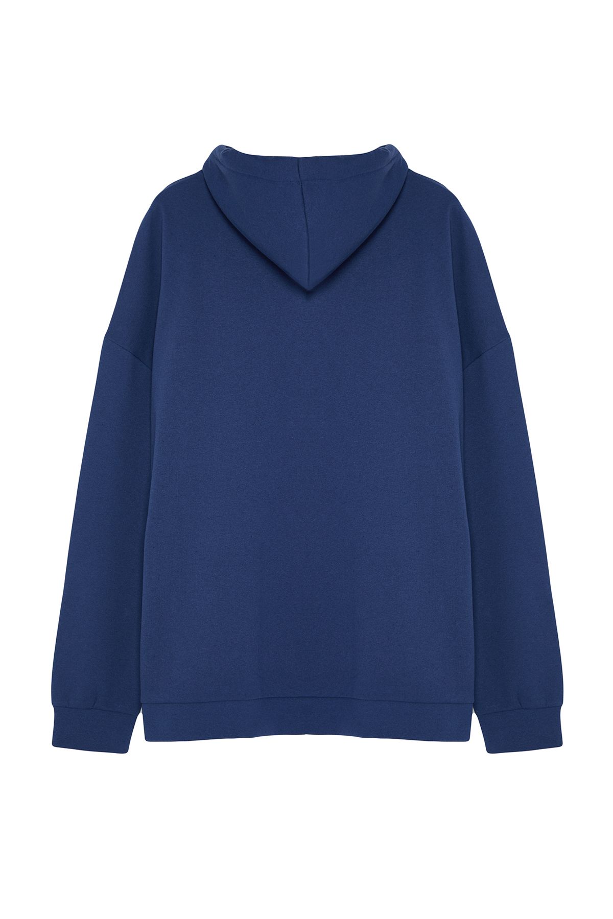 Trendyol Collection-Fleecová mikina nadměrné velikosti – s kapucí, široký střih Tmnaw24Ao00013 8