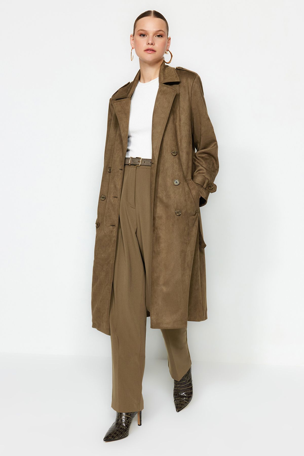 Trench coat parka top