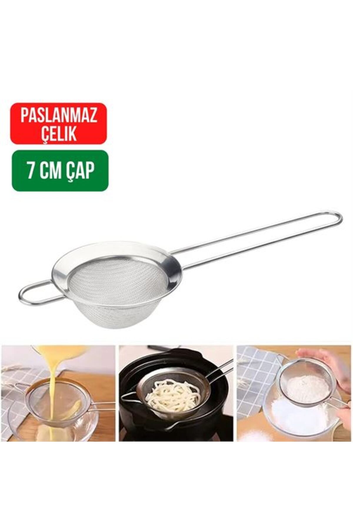 Transformacion 12+2 ADET Andres 7 Cm Paslanmaz Çelik Süzgeç