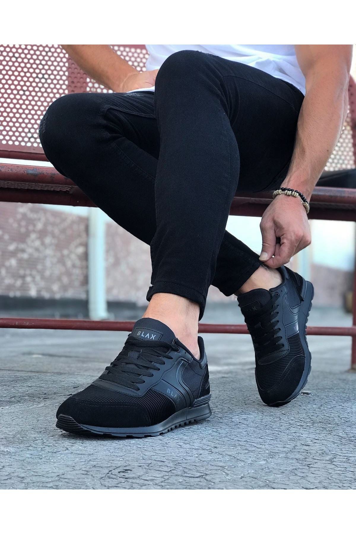 Siyah - Wg014 Kömür Erkek Spor Ayakkabı