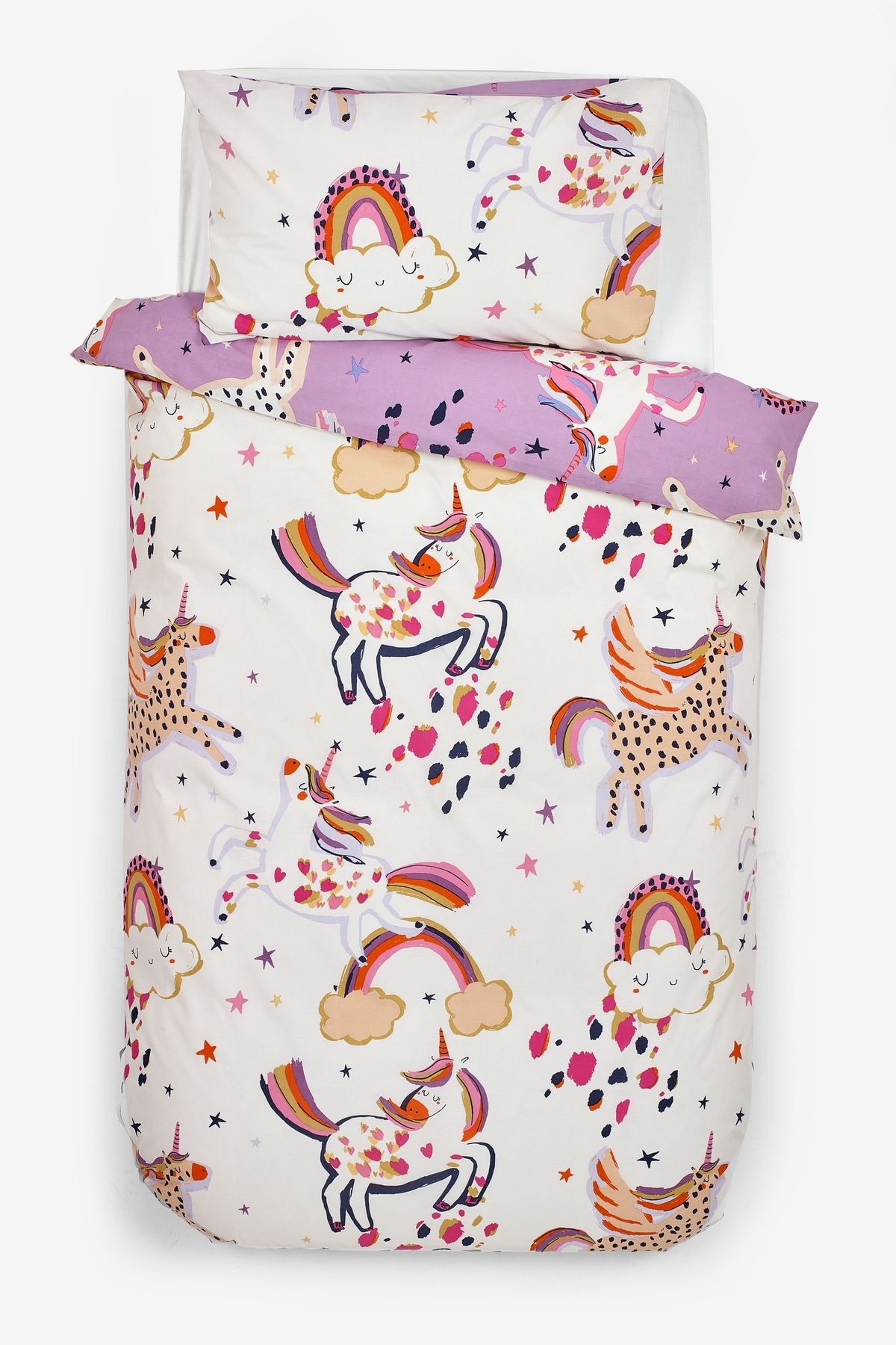 Next Baby-Cotton Lilac Unicorn Patterned Bedding Set 4