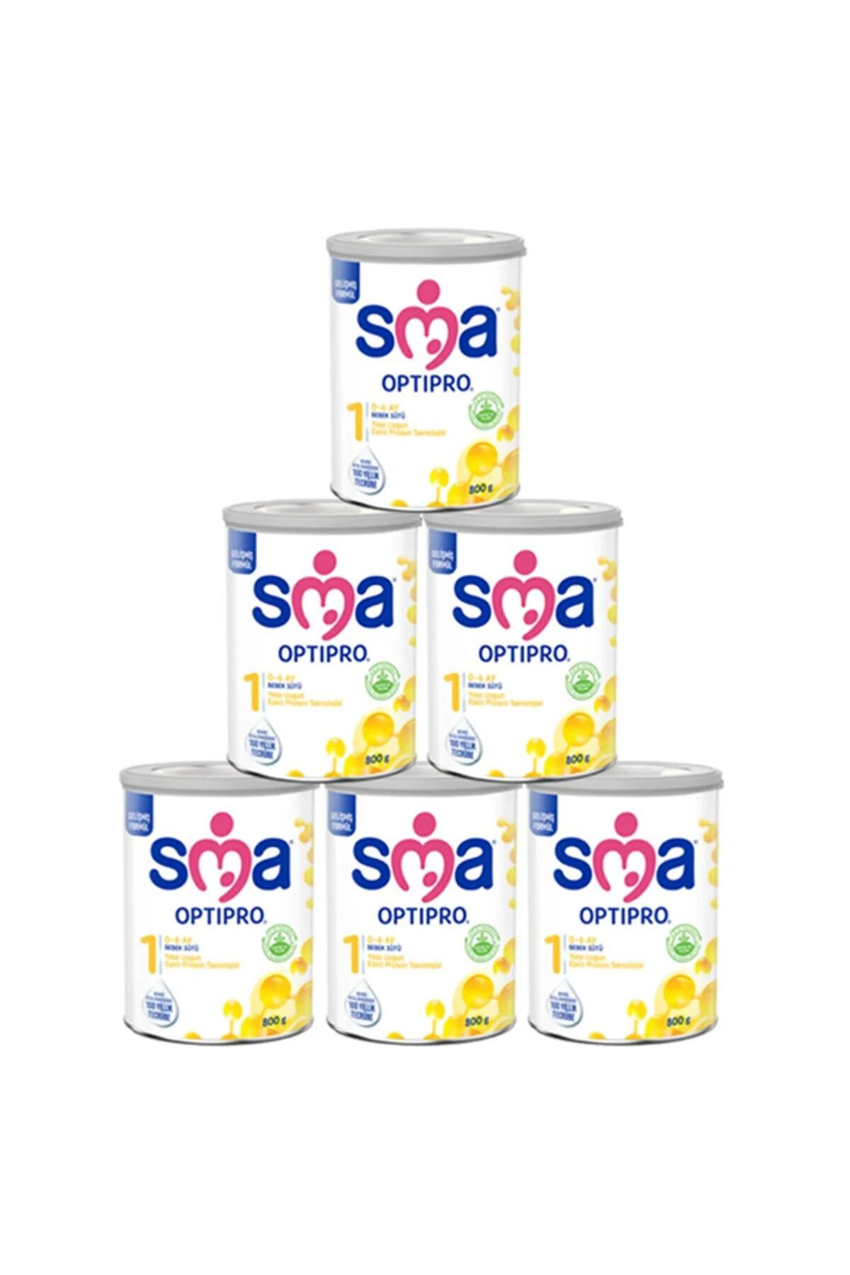 SMA Optıpro Probiyotik 1 Numara 800 gr 0-6 Ay 6`lı Avantaj Paketi (4800GR)