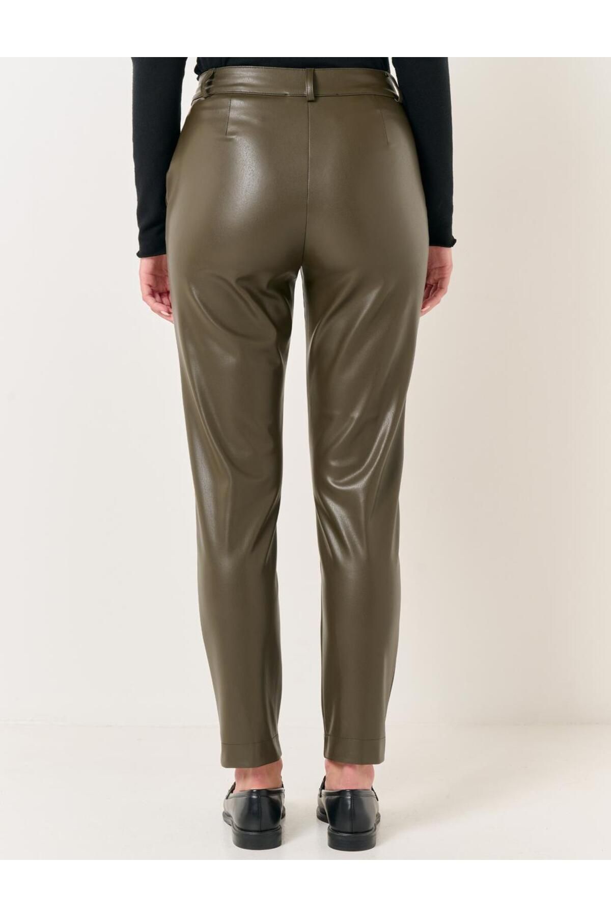High waisted hotsell skinny leather trousers