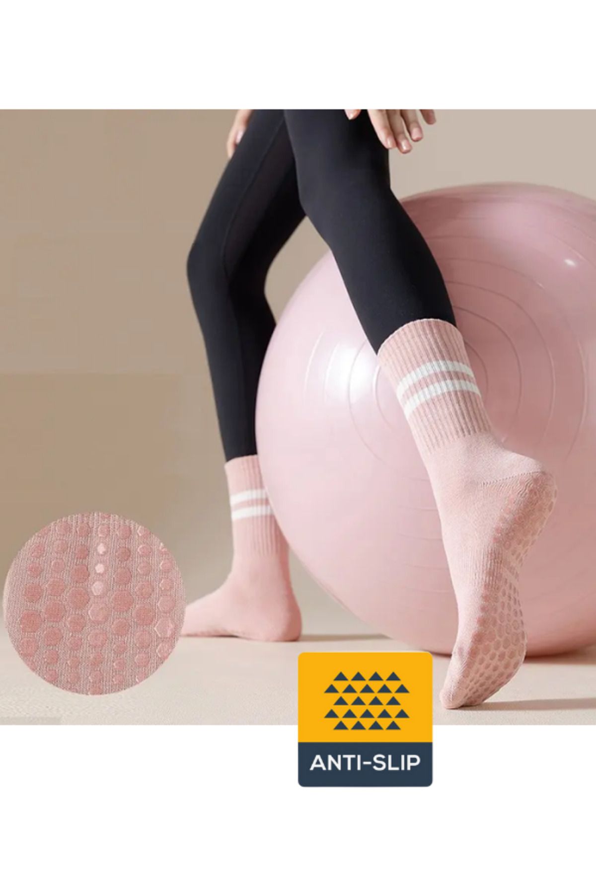 جوراب یوگا آبی زنانه 5 دوتایی و کشویی حرفه ای برای های مبتنی بر پیلاتس XTR Fitness