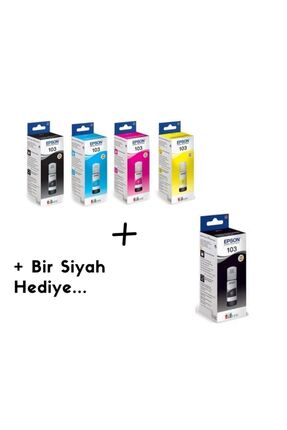 Epson 103 EcoTank L5296 Mürekkep Seti + 1 Adet Siyah Hediyeli EPSON 103 145