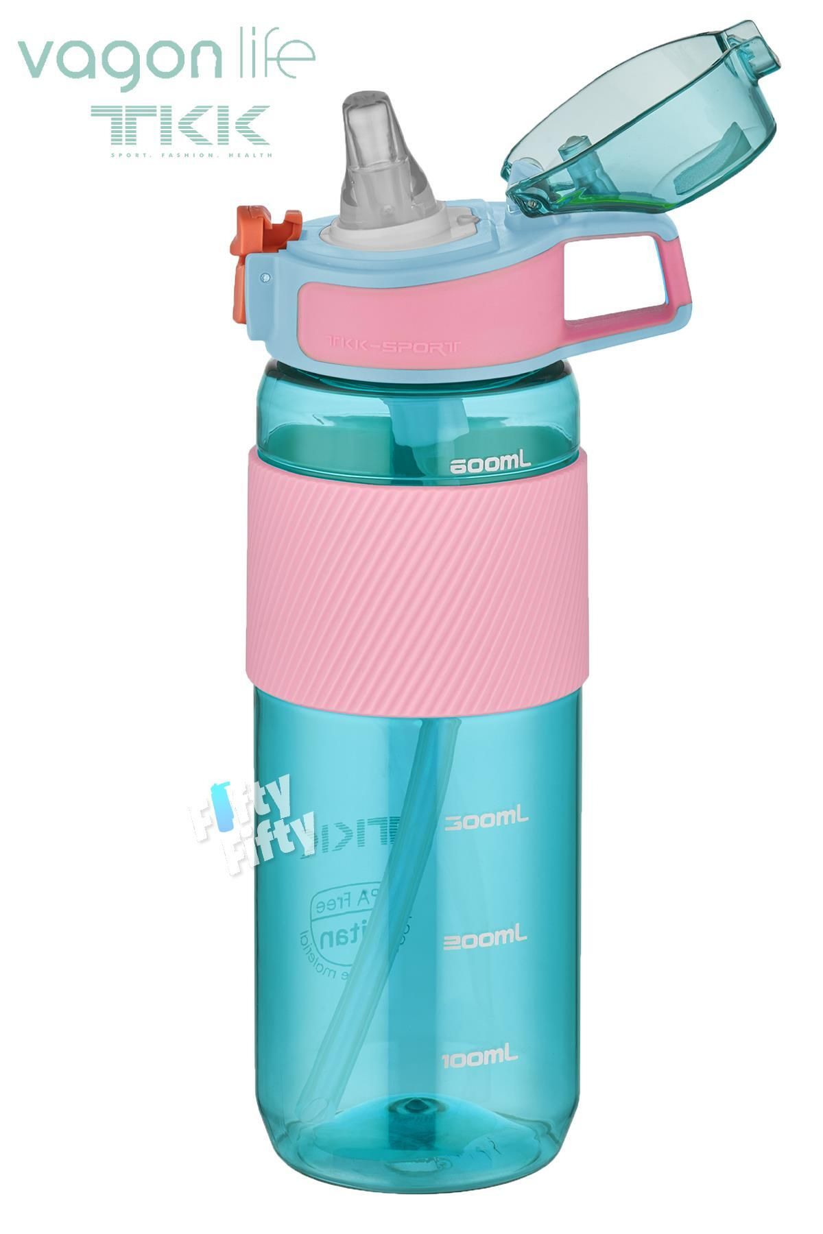 Vagonlife-TKK 700 ML Thick Non-Bite Straw Bpa-Free Tritan Water Flask with Carrying Handle FFTKK1003-700ML 2