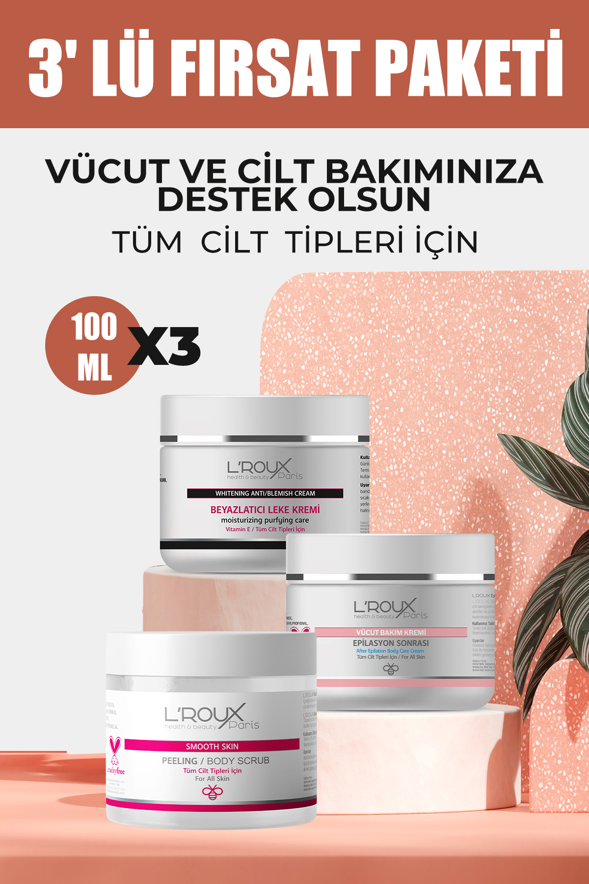L'roux health & beauty 3 LÜ SET LROUX EPİLASYON SONRASI BATIK