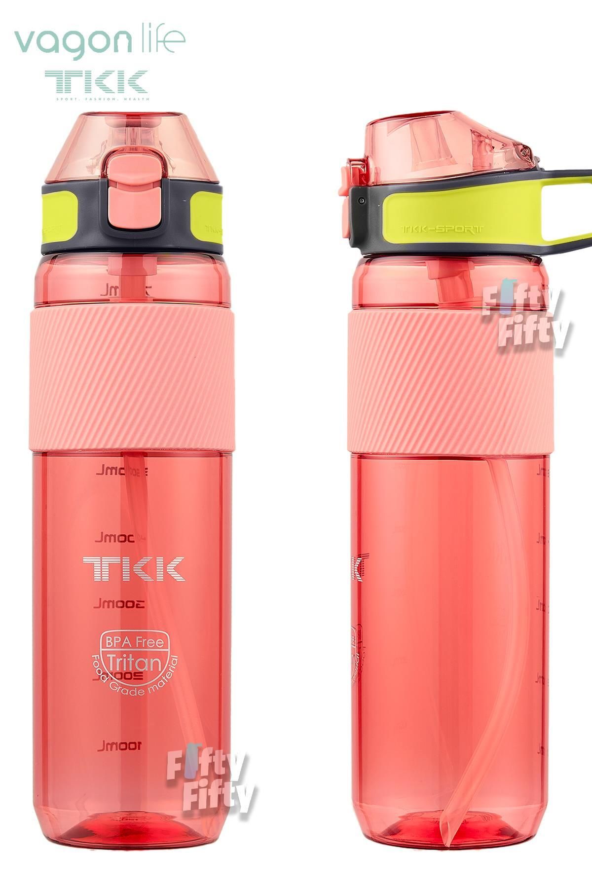 Vagonlife-TKK 800 ML Thick Non-Bite Straw Bpa-Free Tritan Water Flask with Carrying Handle FFTKK1003-800ML 3