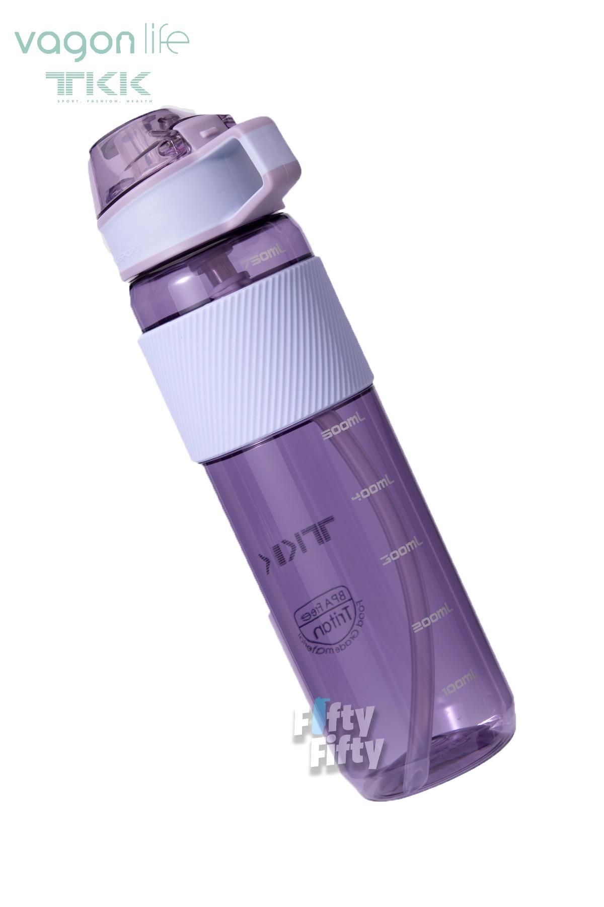 Vagonlife-TKK 800 ML Thick Non-Bite Straw Bpa-Free Tritan Water Flask with Carrying Handle FFTKK1003-800ML 4