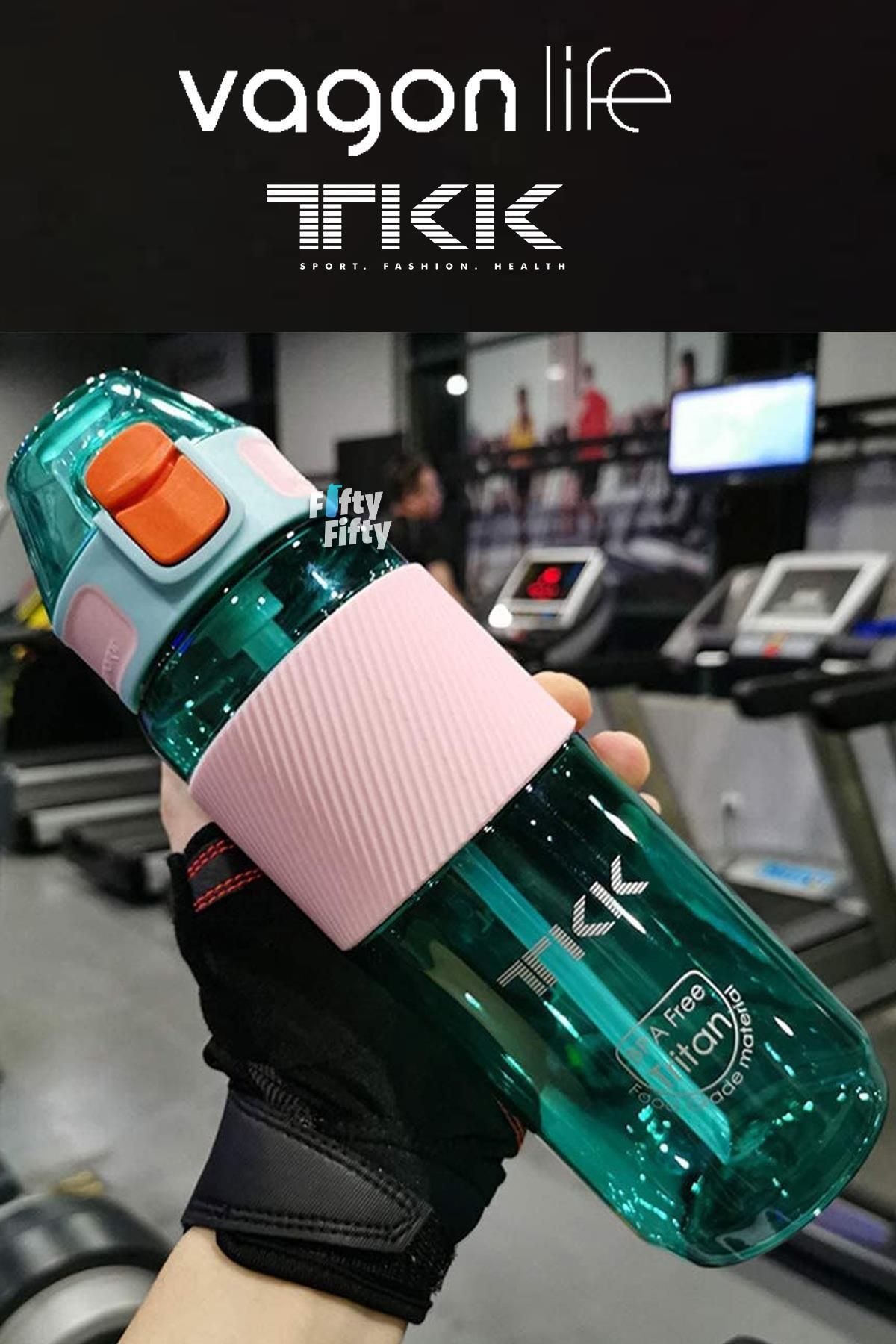 Vagonlife-TKK 700 ML Thick Non-Bite Straw Bpa-Free Tritan Water Flask with Carrying Handle FFTKK1003-700ML 5
