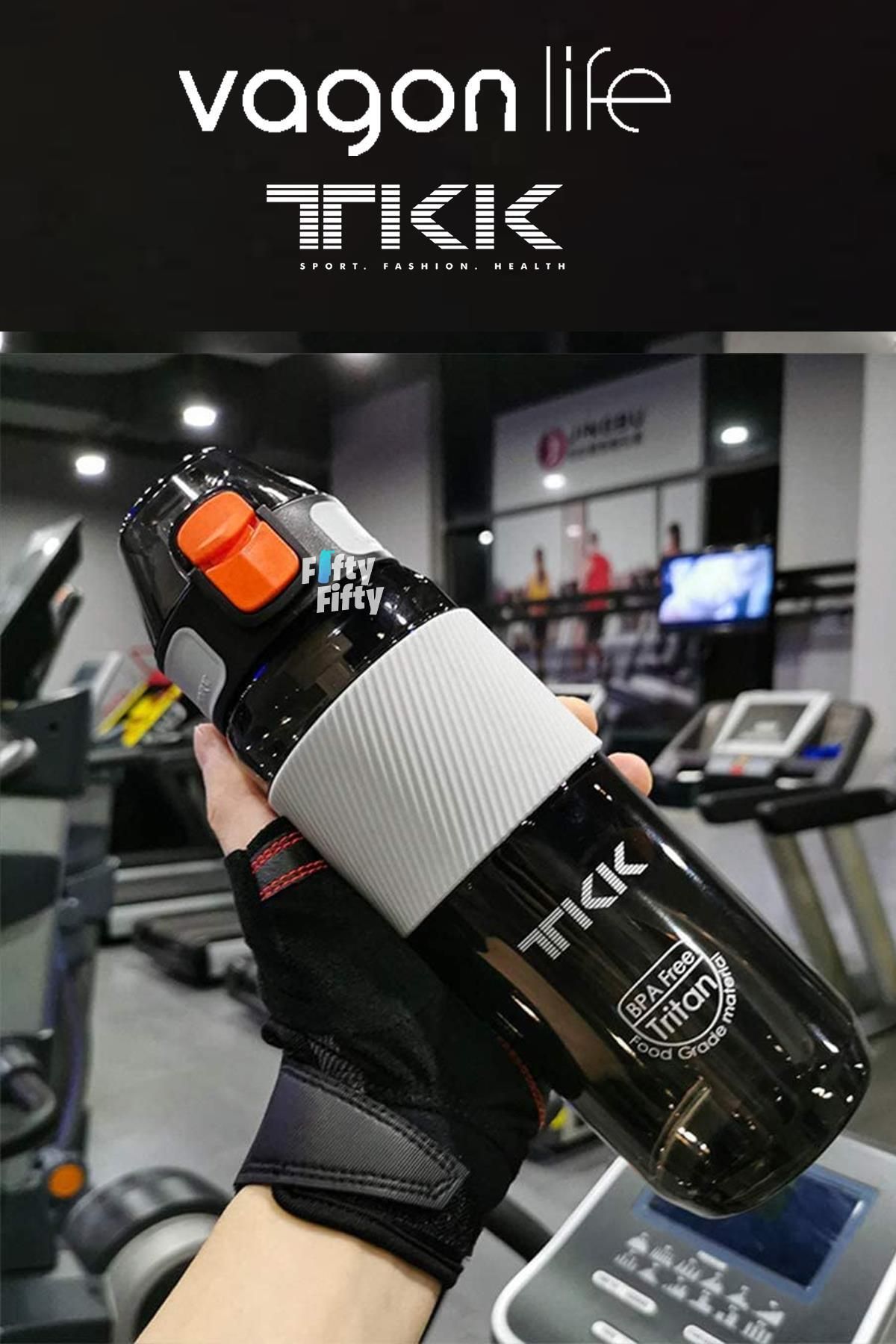 Vagonlife-TKK 700 ML Thick Non-Bite Straw Bpa-Free Tritan Water Flask with Carrying Handle FFTKK1003-700ML 5