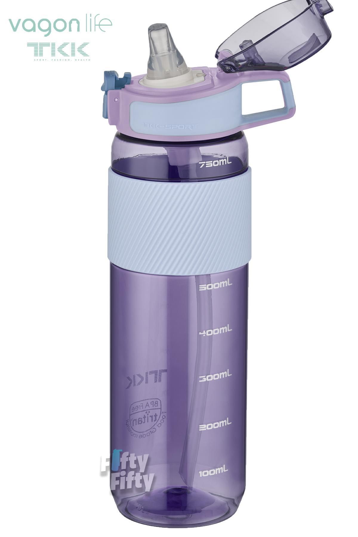 Vagonlife-TKK 800 ML Thick Non-Bite Straw Bpa-Free Tritan Water Flask with Carrying Handle FFTKK1003-800ML 2
