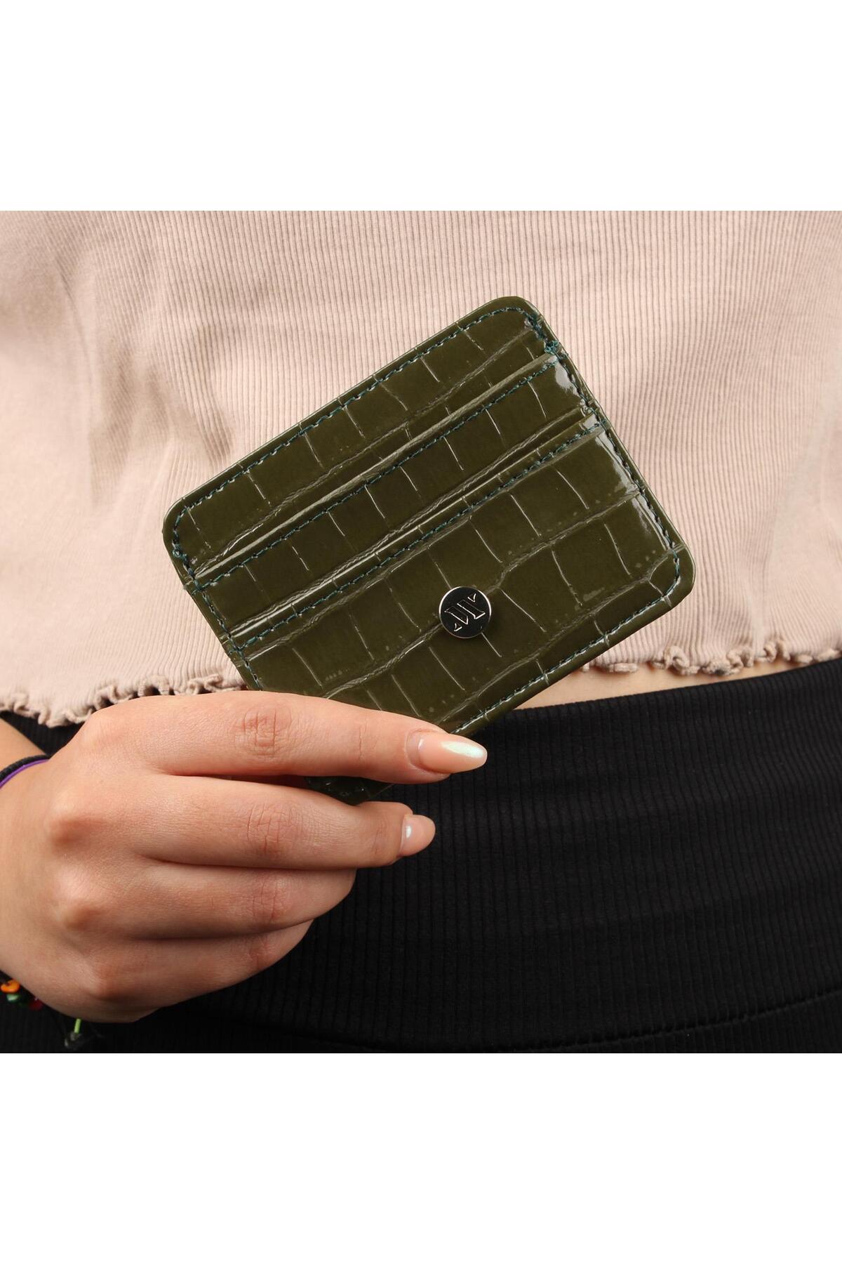 Women's Leather Wallet and Card Holder 1624 Khaki
