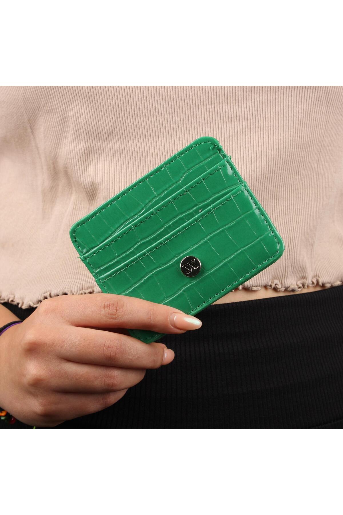 Women's Leather Wallet and Card Holder 1624 Green