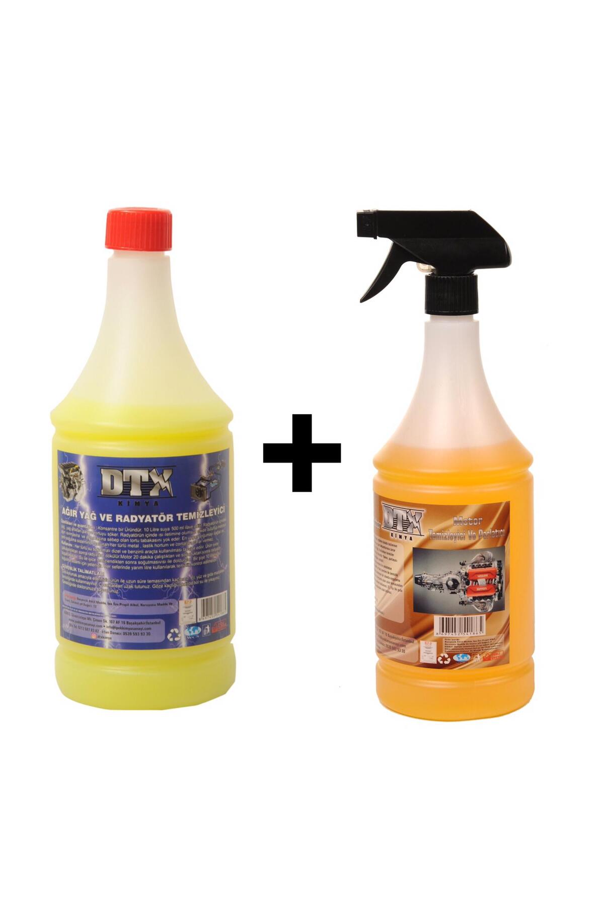 Ağır Yağ Sökücü Konsantre (1/5) 1 Litre & Susuz Motor Temizleyici Konsantre (1/5) 1 Litre