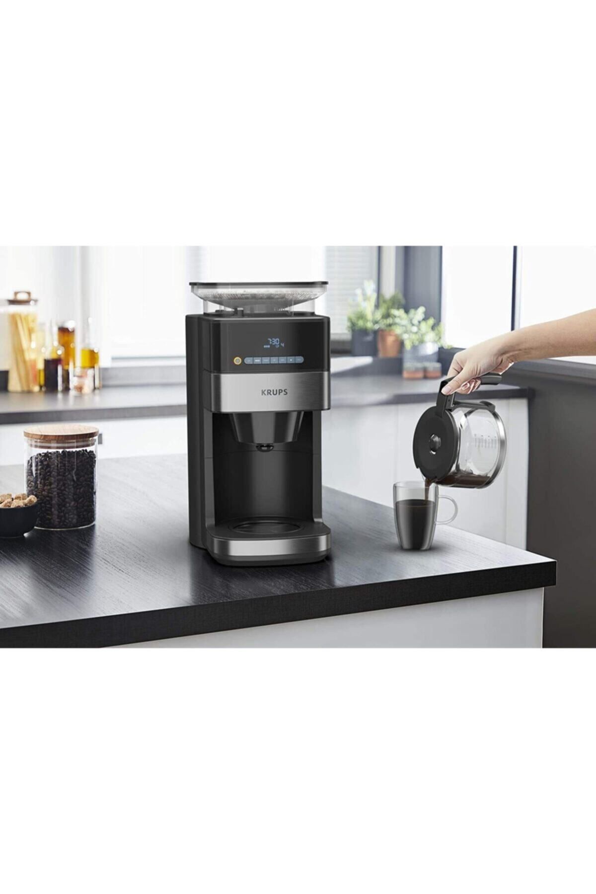 Krups-Km8328 Model Grind Flavored Filter Coffee Machine with 180g Core Pot and 15 Cup Capacity 7
