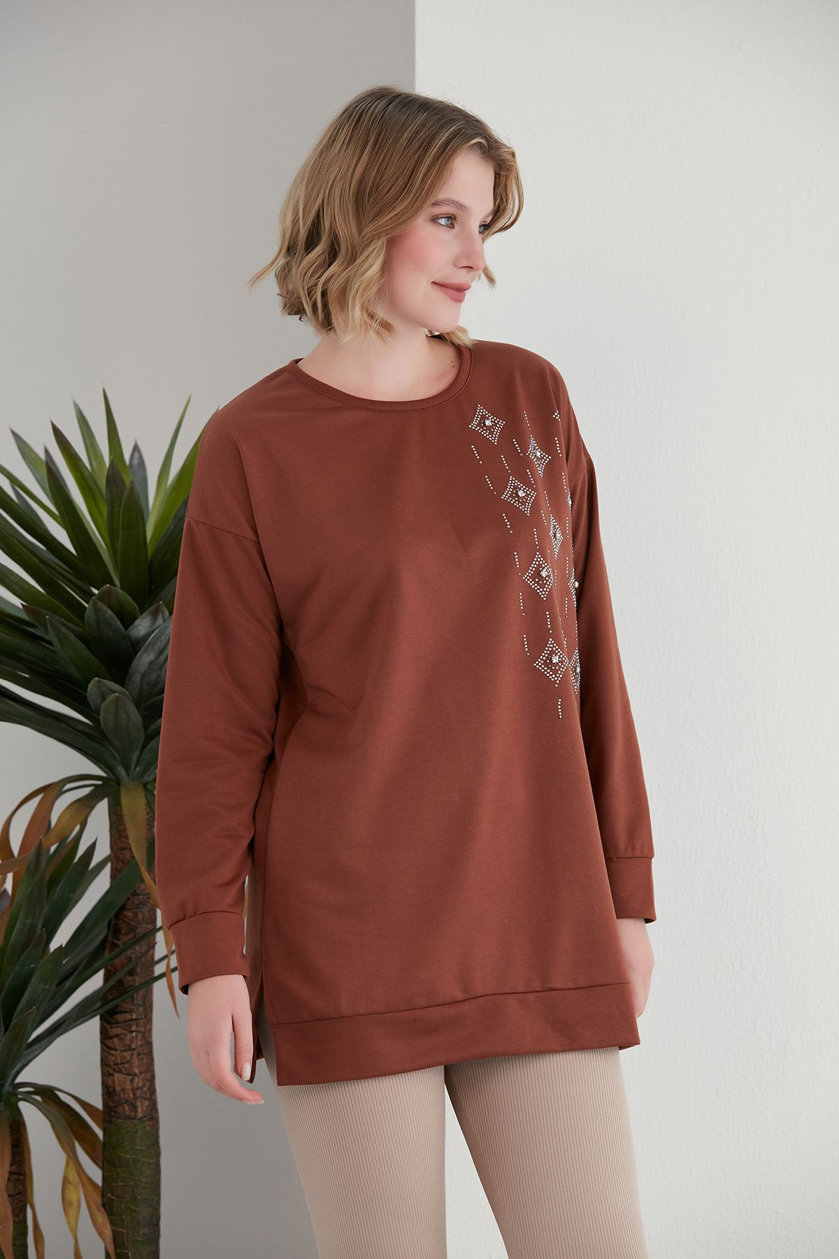 Long sleeve tunic sweatshirt store