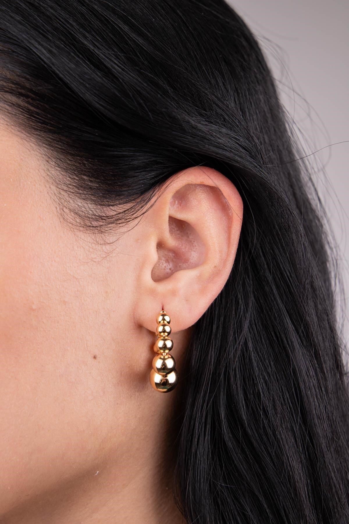 Hoop earrings with sale balls on them