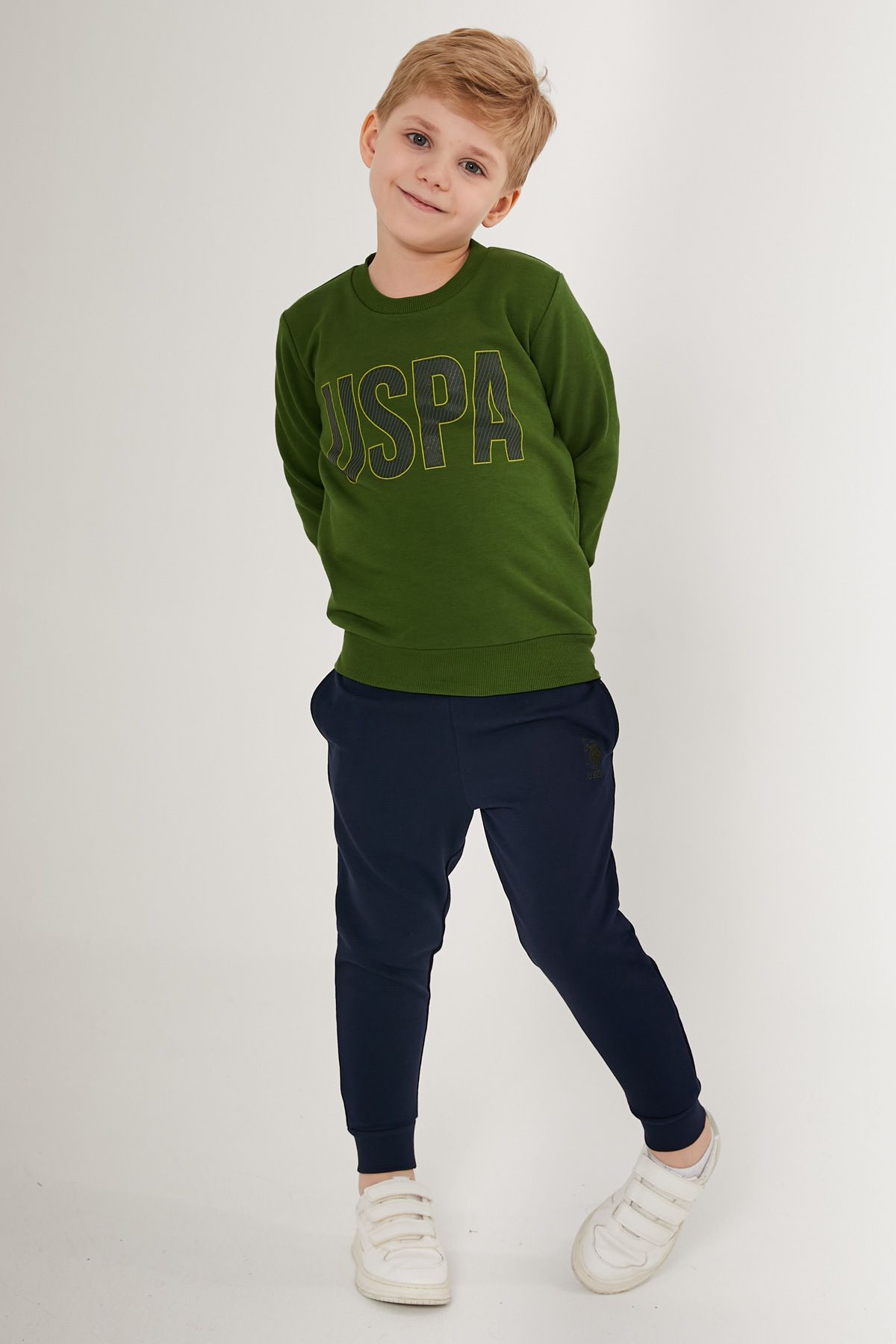 U.S. Polo Assn. Sports Sweatsuit Set Green Regular fit Trendyol