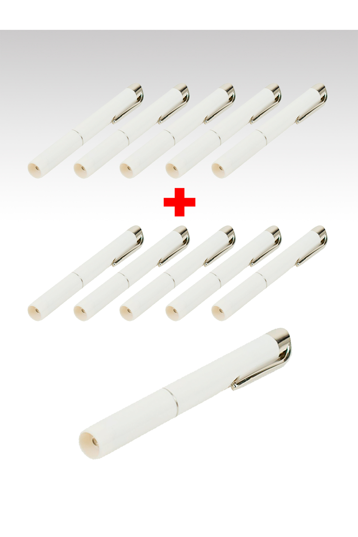 10 Metal Doctor Examination Pens with Led Light