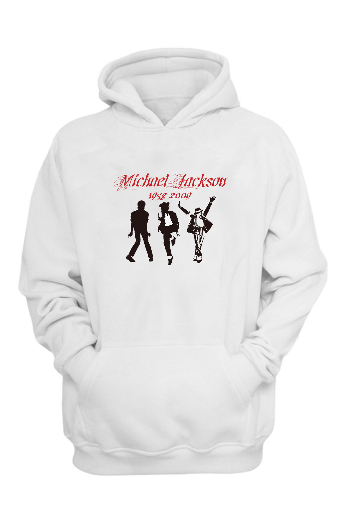THEWERT Unisex Michael Jackson 1958-2009 White Regular Fit Sweatshirt