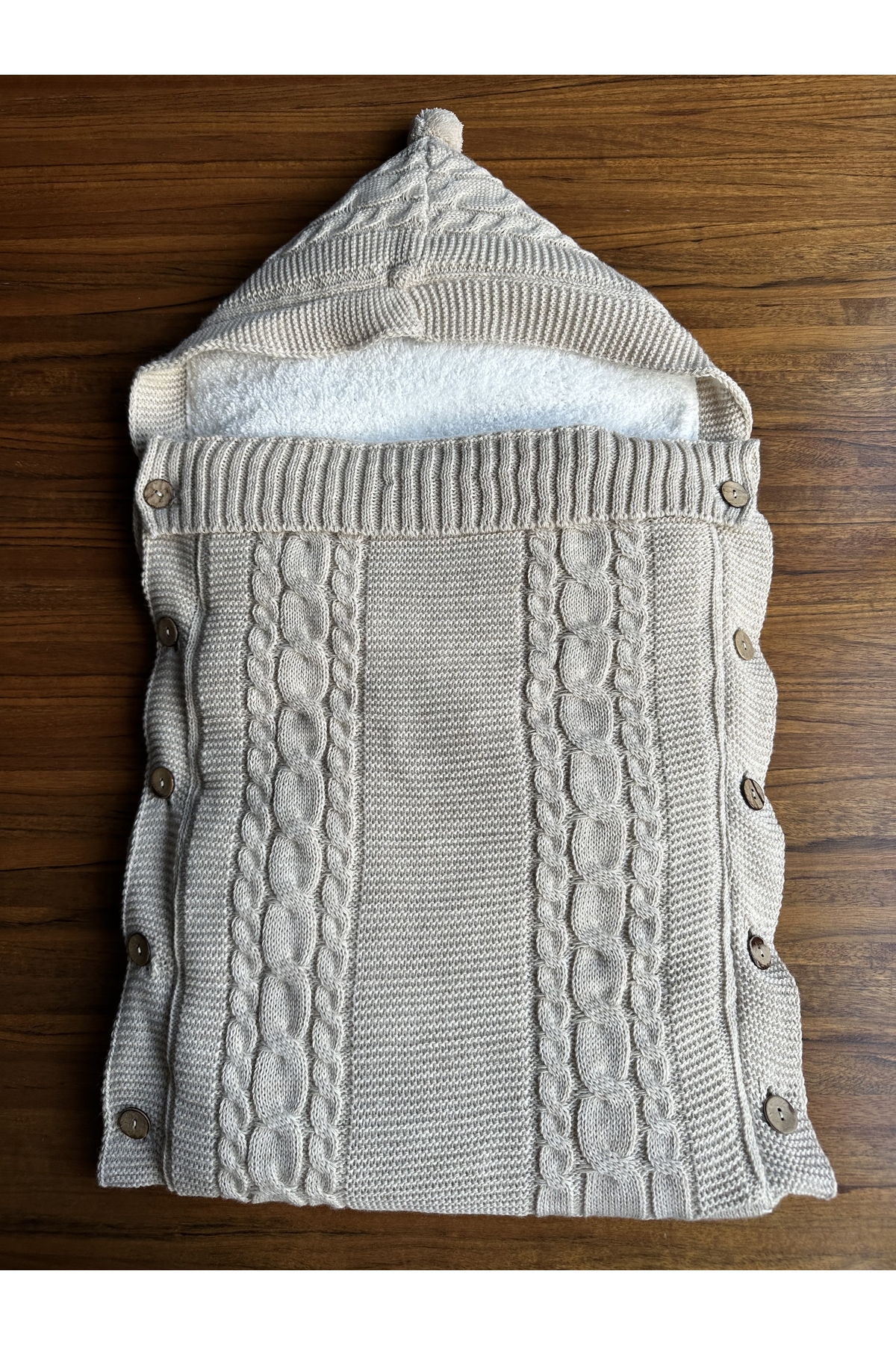 Welsoft Milk Brown Color Hair Weave Knitwear Baby Swaddle
