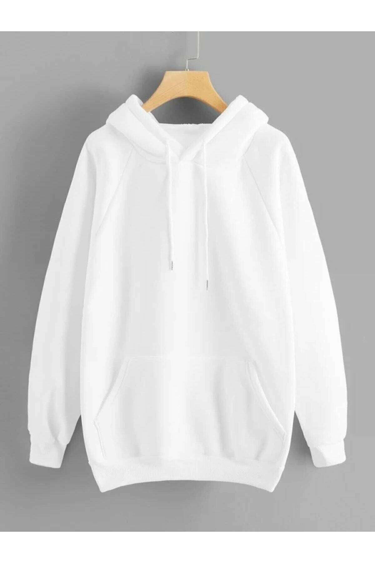 Plain white cheap hooded sweatshirt