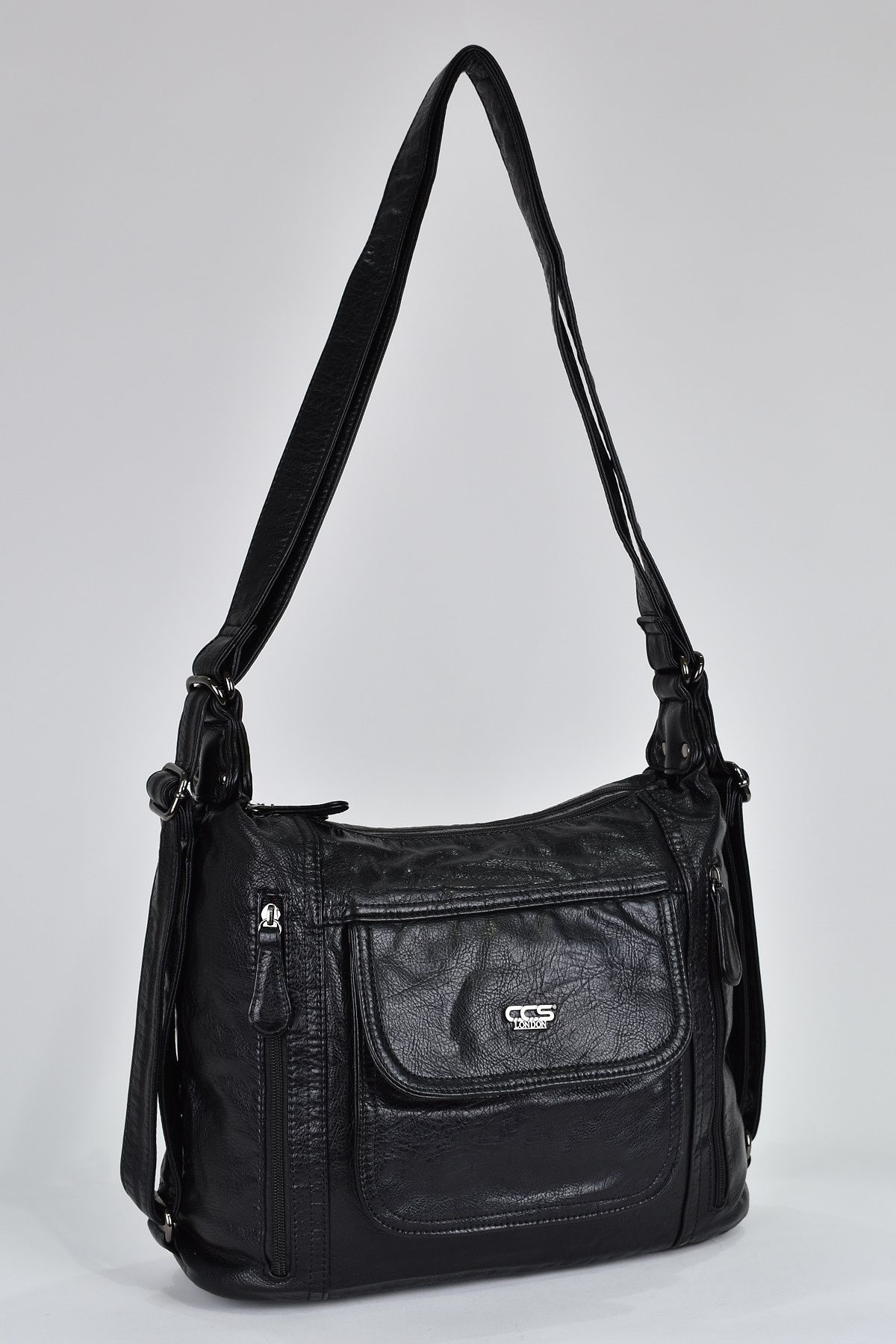 ELATAE Soft Leather Women s Multi Compartment Handbag Backpack