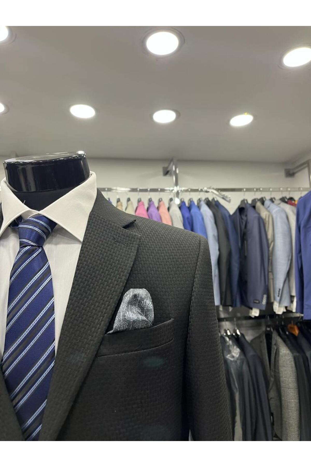 ژاکت مردانه مشکی ENRICO MASAROTTI | ENRMSS اورجینال - تصویر 3