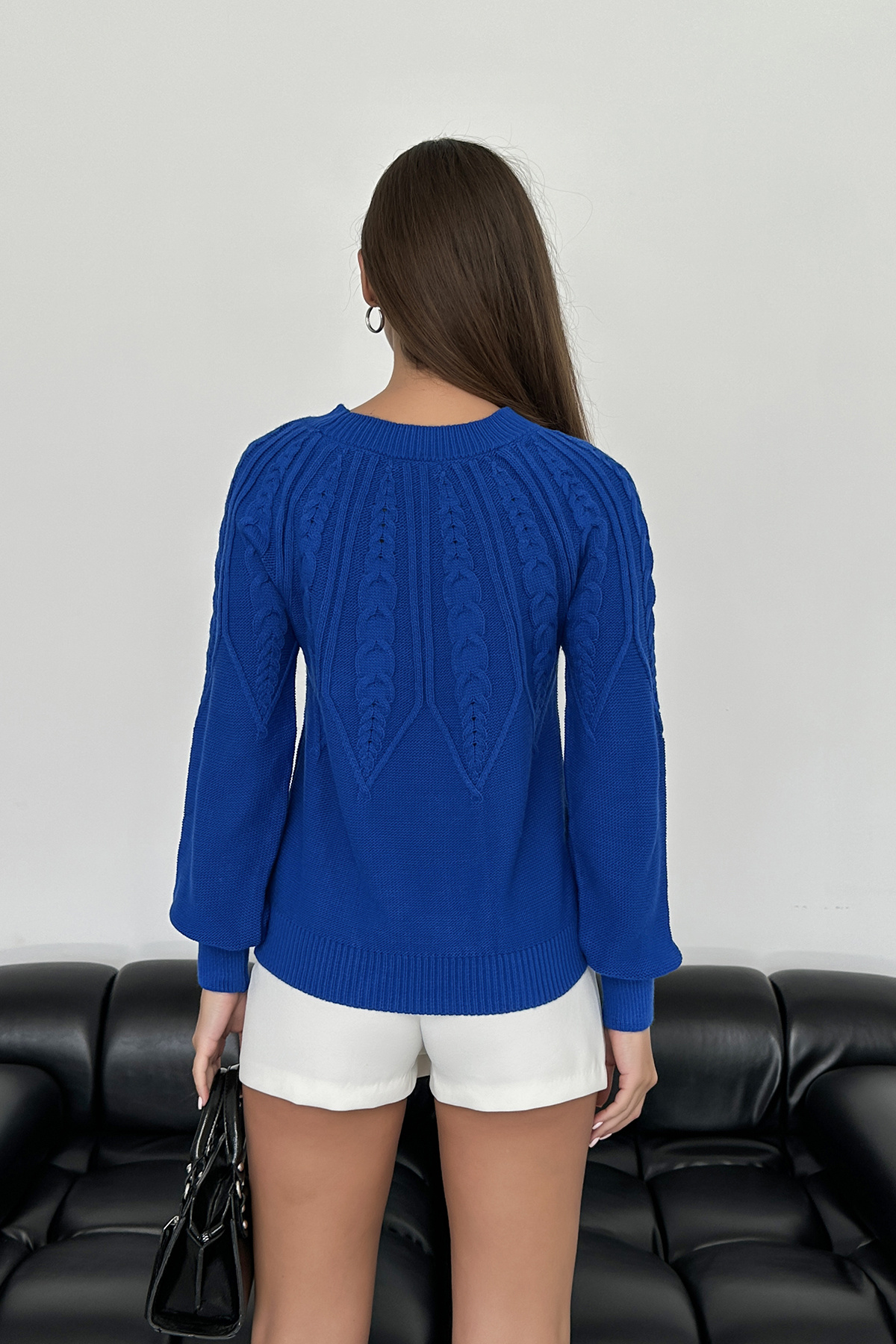 Sophia Italian Knit Checkered Sleeve main image 1