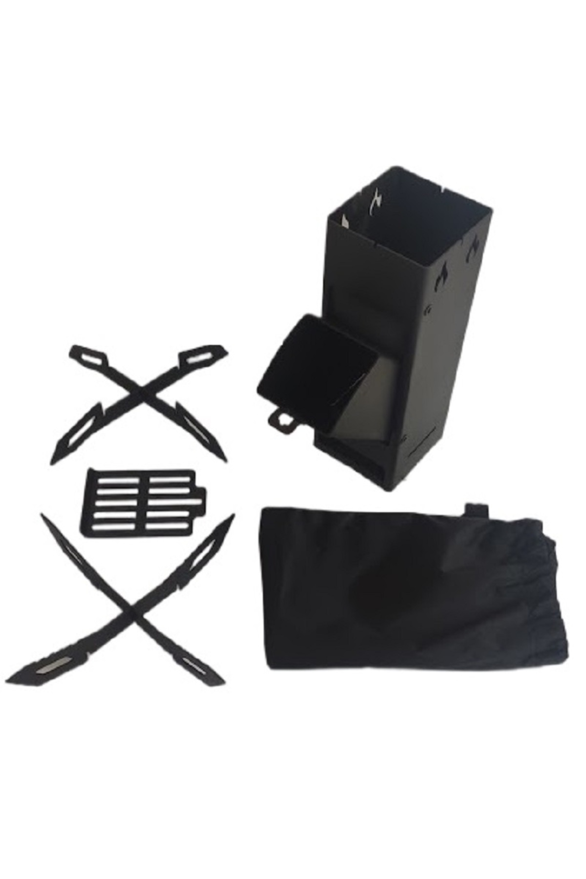 Model RS (Roket Soba), Kampçı Sobası, Odun Ateşinde Çay, Taşınabilir-Portatif Soba, Sac Tava 5