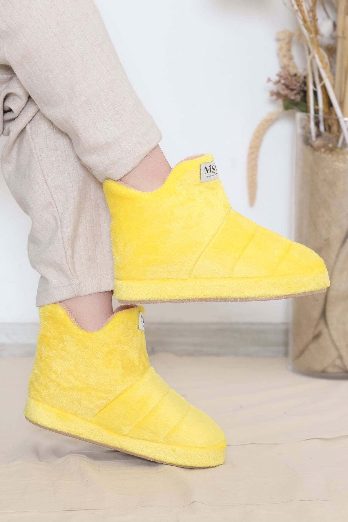 Yellow slipper boots online