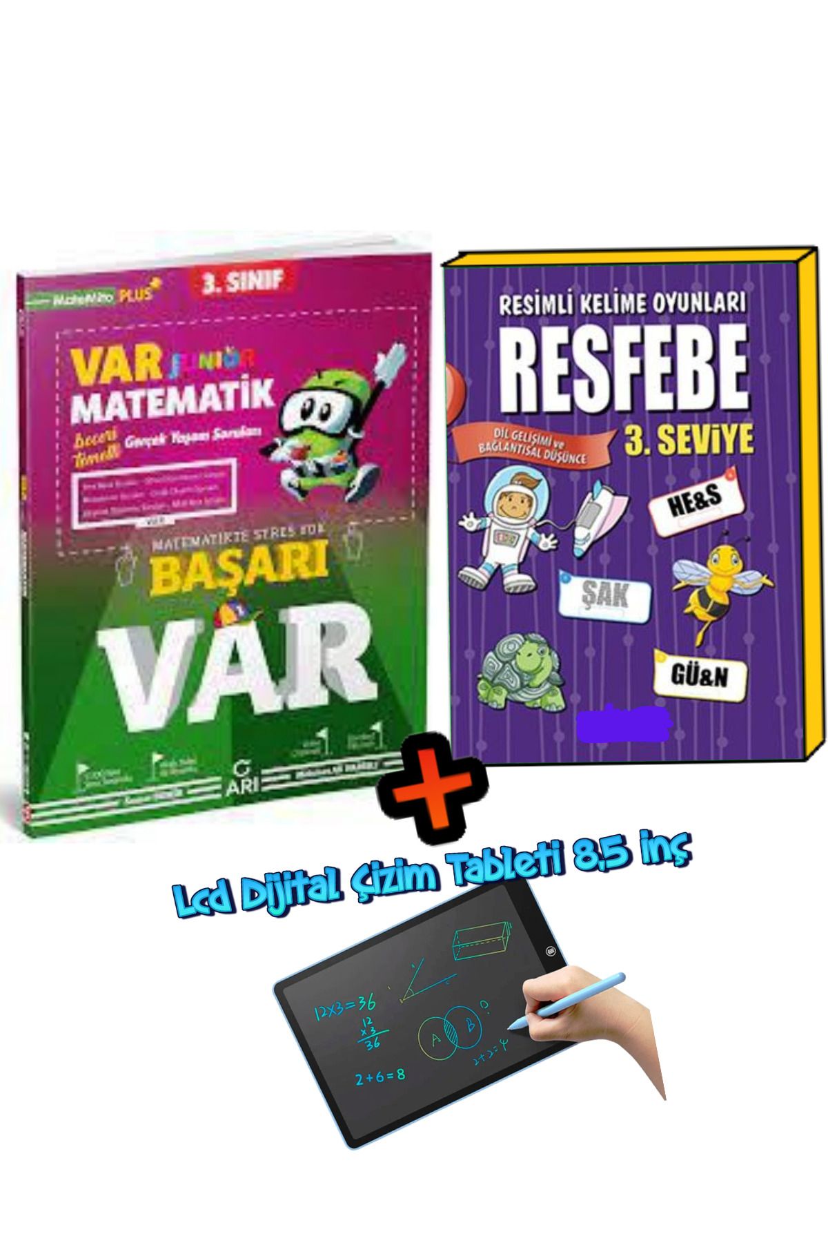 Arı Publishing 3 класса Младший банк вопросов по математике + Resfebe 3 ARI3VRMTr