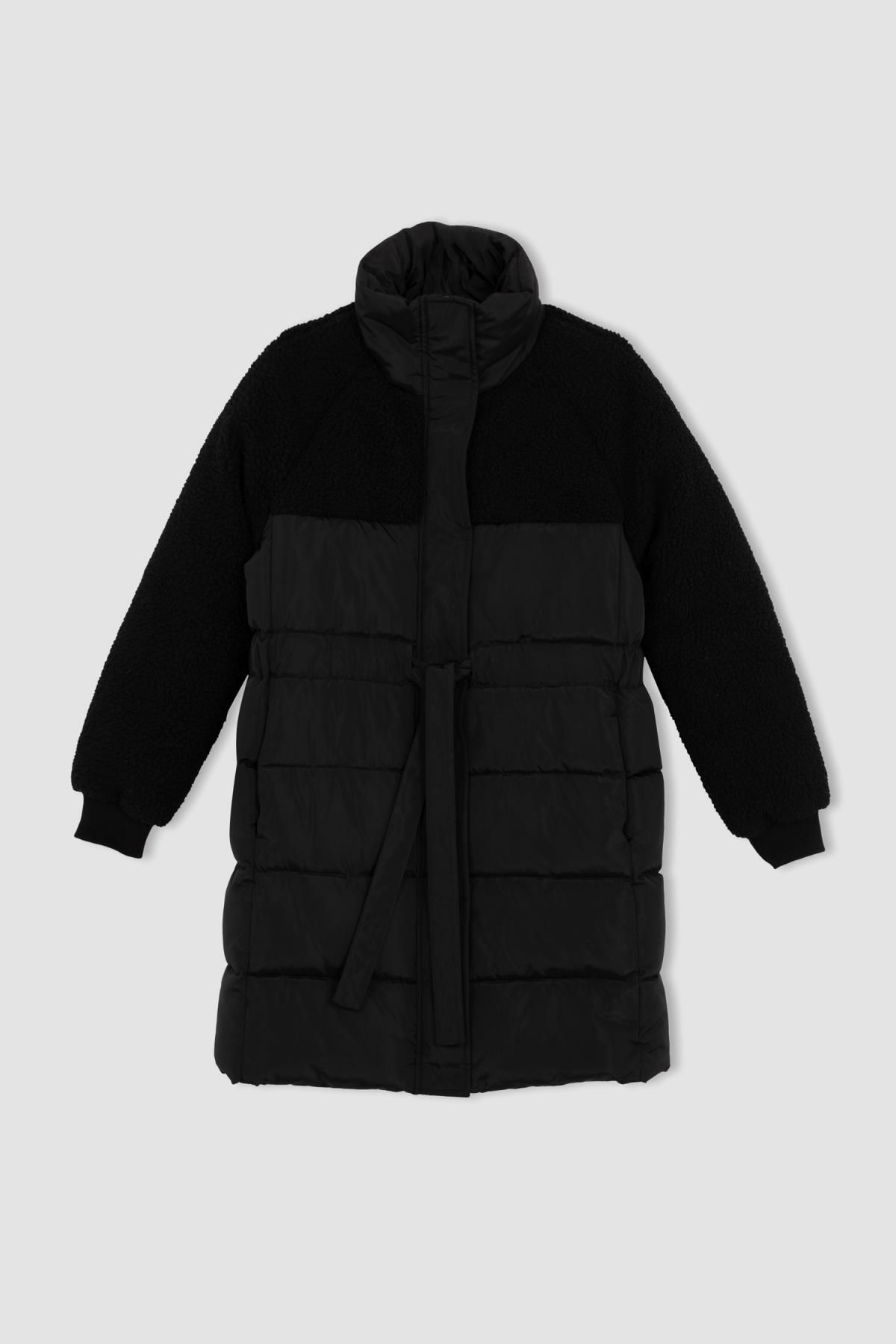 DeFacto-Übergroßer Pufferjacke mit Kunstfell-Detail – A1322ax23cw 7