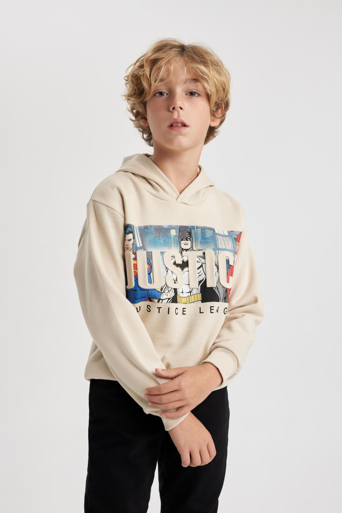 سویشرت پسرانه بژ Defacto | B2219A823WN اورجینال - تصویر 4