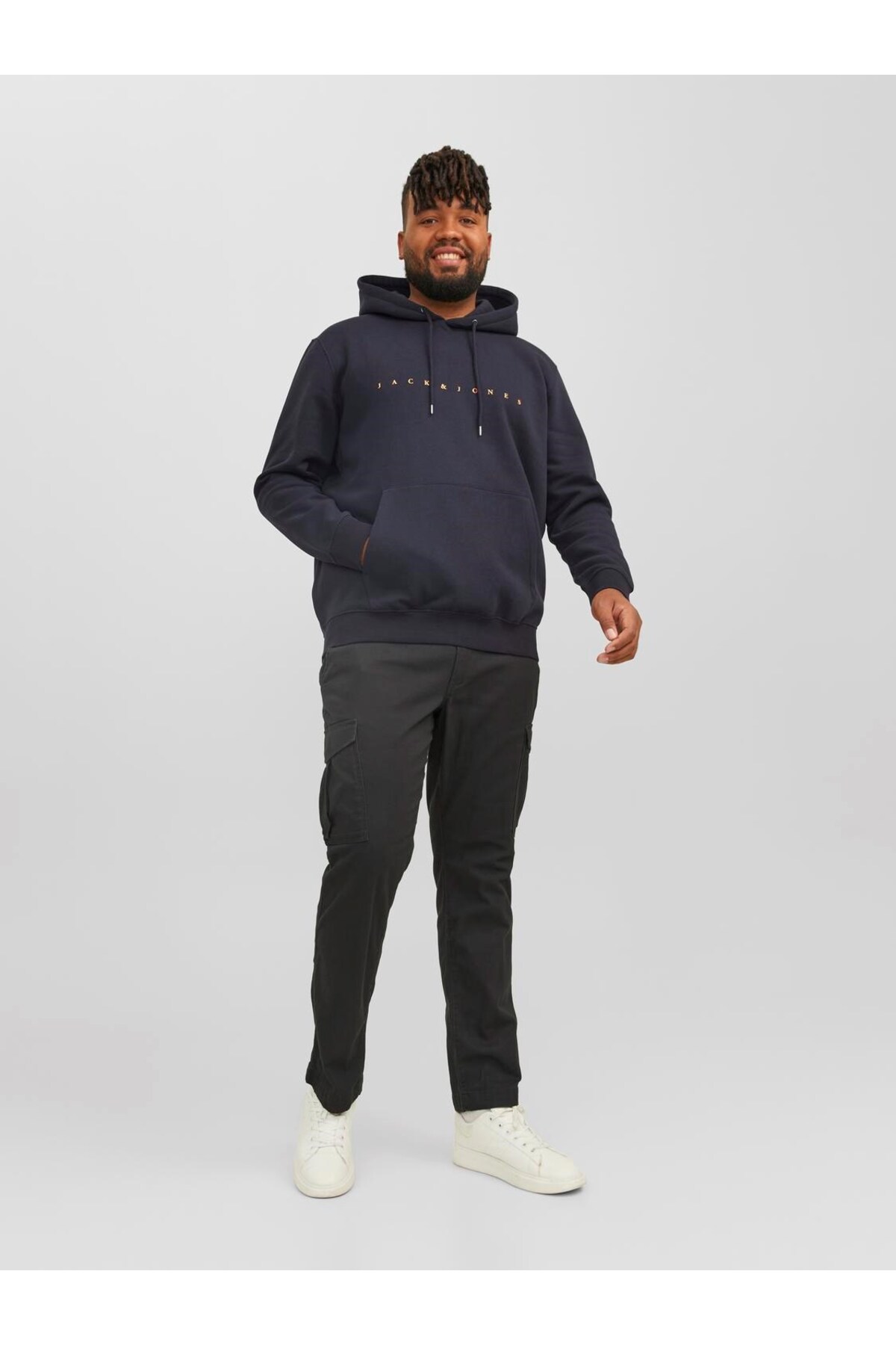 سویشرت مردانه آبی سرمه ای جک اند جونز | TYC3TCOVVN169763253887237 اورجینال - تصویر 3