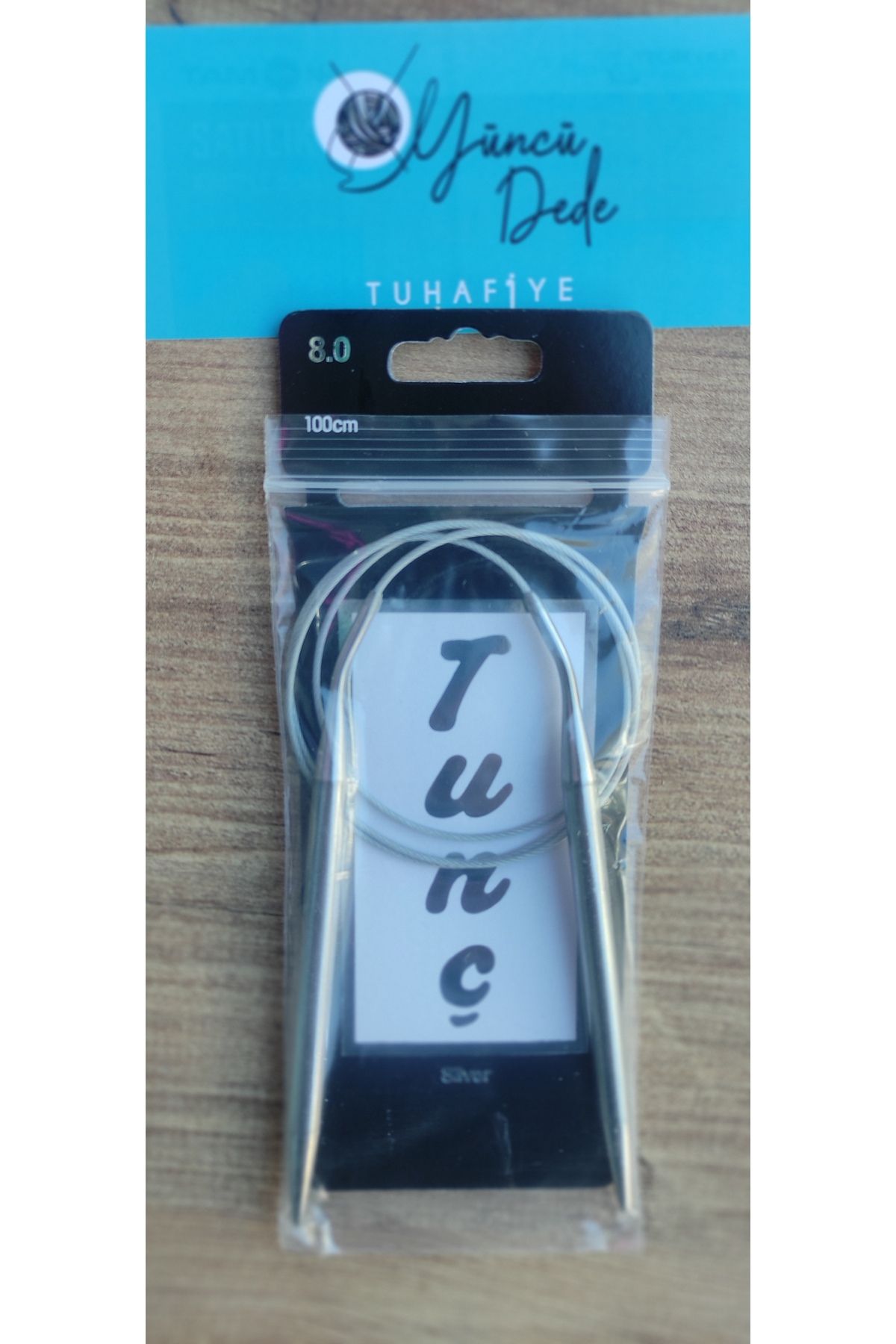 Tunç-Skewer with Steel Wire Line, NUMBER 8, 100 cm (DIMENSION BETWEEN TWO SKEWTS IS 100 cm.) 2