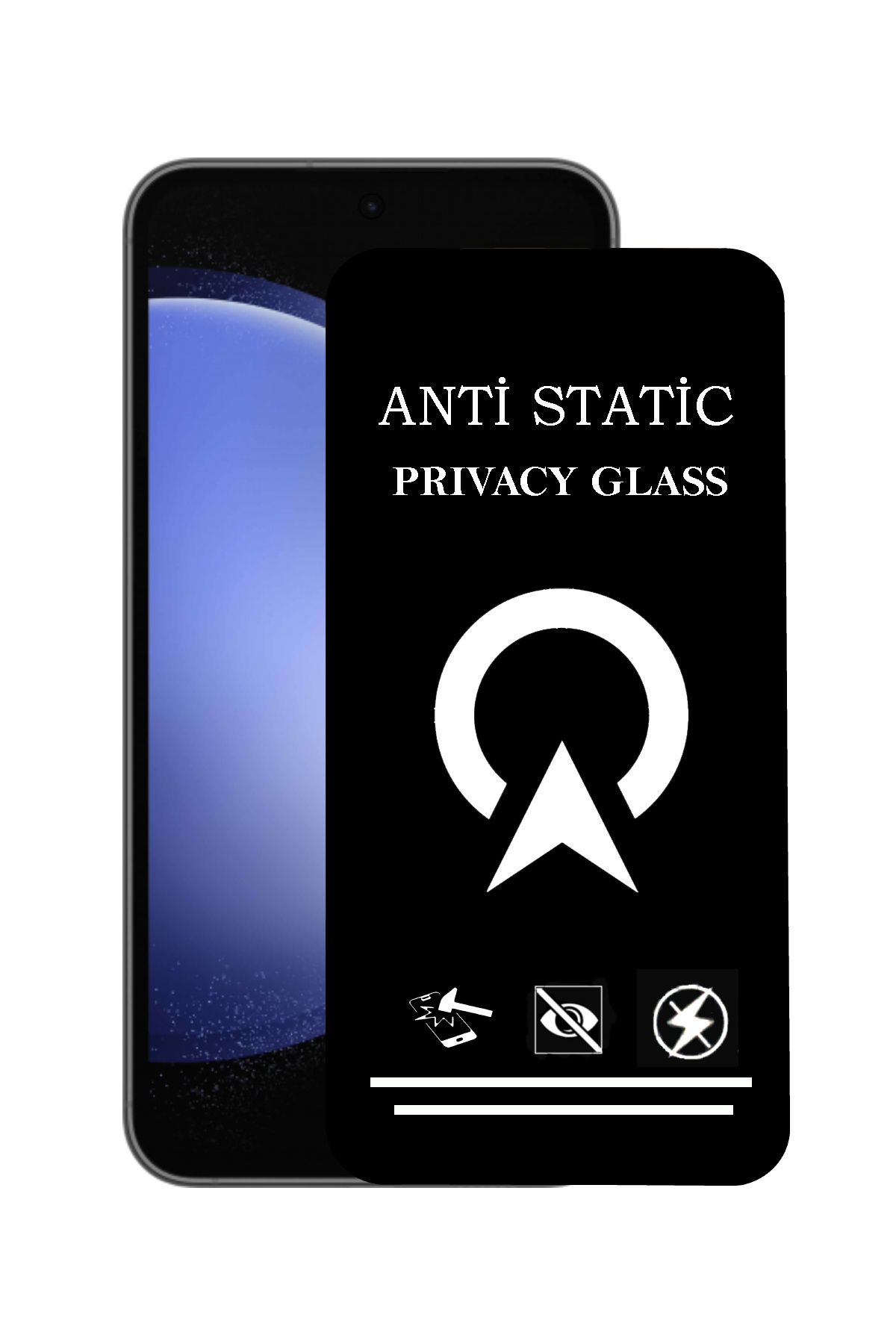 Samsung Galaxy S23 FE Tam Kaplayan Anti Statik Görünmez Safir Ekran Koruyucu Hayalet Cam