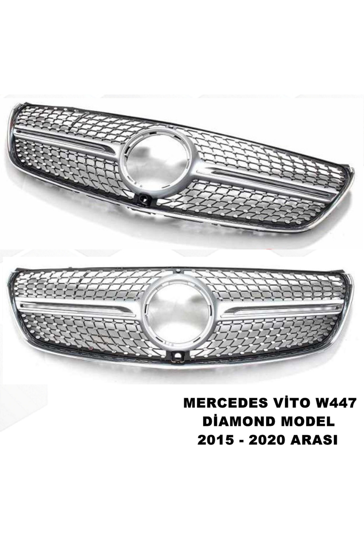 caraks Mercedes Vito W447 Diamond Ön Panjur Piano Black & Krom