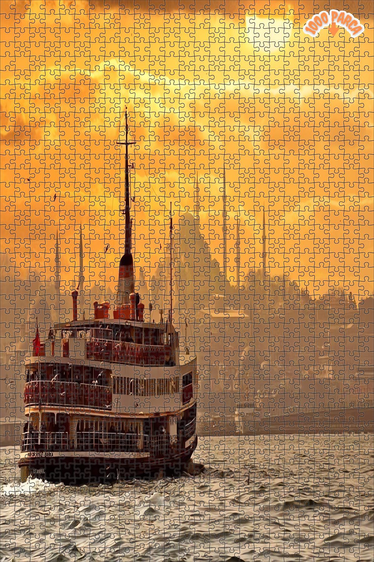 Teona Ahşap İstanbul Manzara Dekoratif Çift Katlı Çerçeveli
