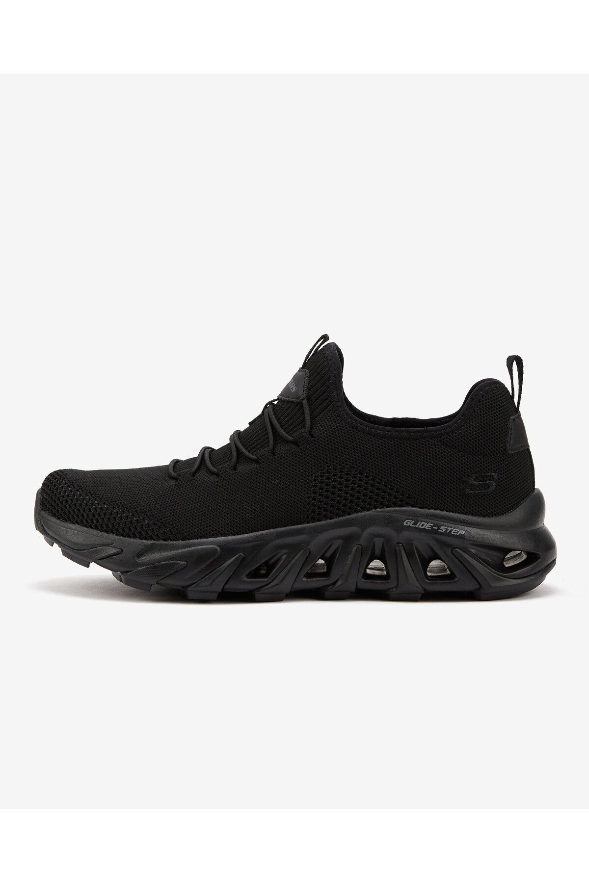 Black skechers heels discount