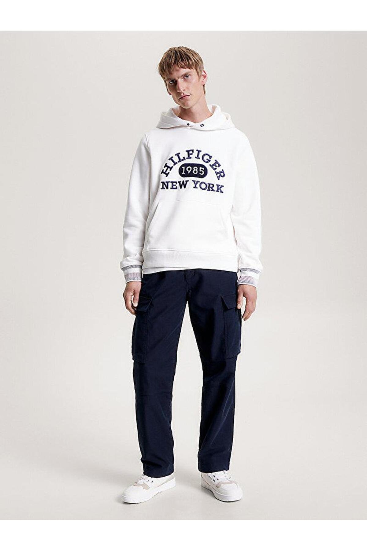 سویشرت مردانه طلایی تامی هیلفیگرTommy Hilfiger | MW0MW32682YBH اورجینال - تصویر 2