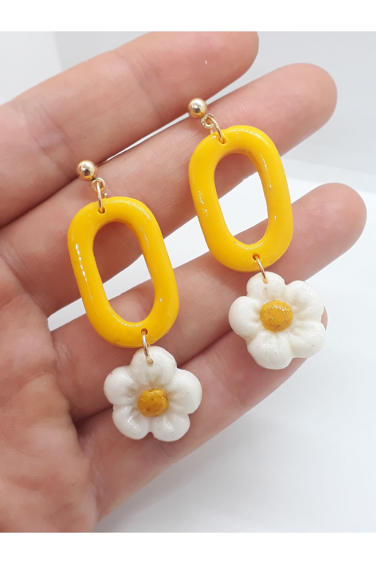 Yellow on sale flower earrings