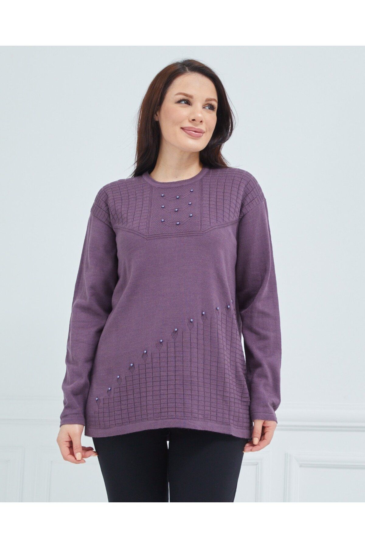 Plus size purple sweater online
