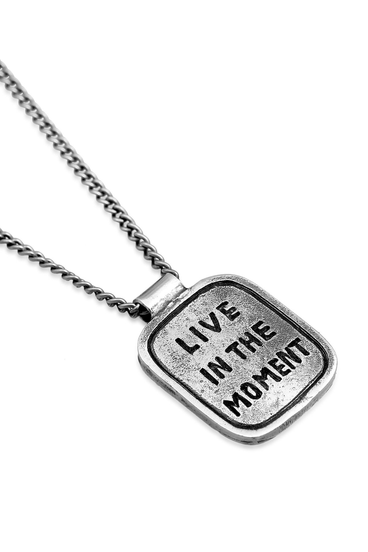 HAZE & GLORY-Halskette Dog Tag Gravur - The Moment 925 Silber 5