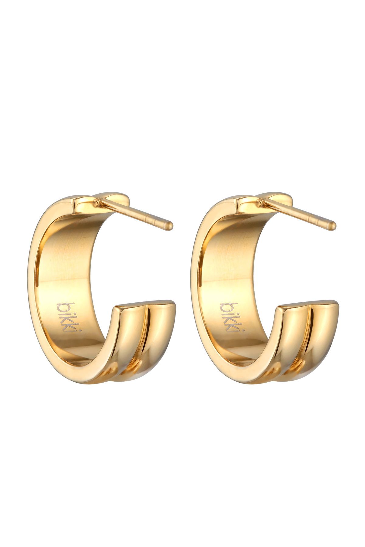 ELLI-Ohrringe Creolen Stecker Damen Modern Farbe Gold 4