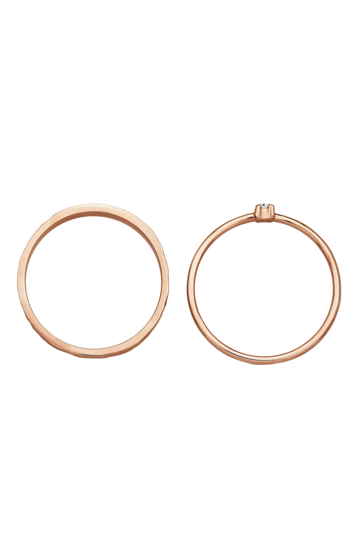 ELLI-Damen-Ring-Set – 2-teilig, Solitärglas, Kristall, 925er Sterlingsilber 3